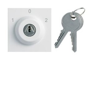 Inter clé 3 posi. 2M pure - APPAREILLAGE MURAL GALLERY HAGER WXF616B