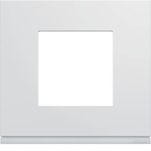 Plaque plastique injecté 1 poste pure GALLERY - HAGER WXP0002