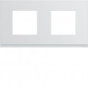Plaque plast 2P H71 pure - APPAREILLAGE MURAL GALLERY HAGER WXP0012