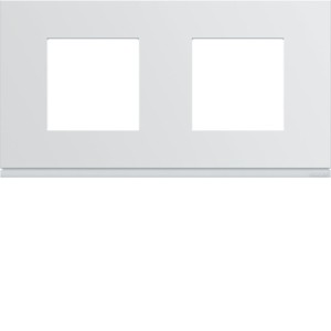 Plaque plast 2P H71 pure - APPAREILLAGE MURAL GALLERY HAGER WXP0012