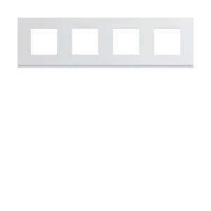 Plaque plast 4P H71 pure - APPAREILLAGE MURAL GALLERY HAGER WXP0014