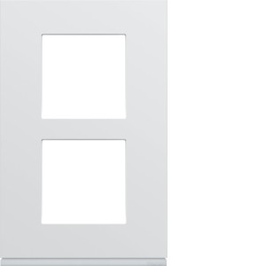 Plaque plastique injecté 2 postes verticale 57mm pure GALLERY HAGER WXP0022