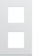 Plaque plastique injecté 2 postes verticale 71mm pure GALLERY HAGER WXP0042