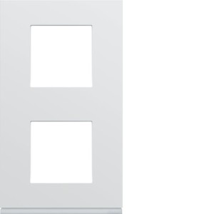Plaque plastique injecté 2 postes verticale 71mm pure GALLERY HAGER WXP0042