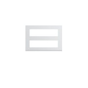 Plaque plast 8M + 8M pure - APPAREILLAGE MURAL GALLERY HAGER WXP0096