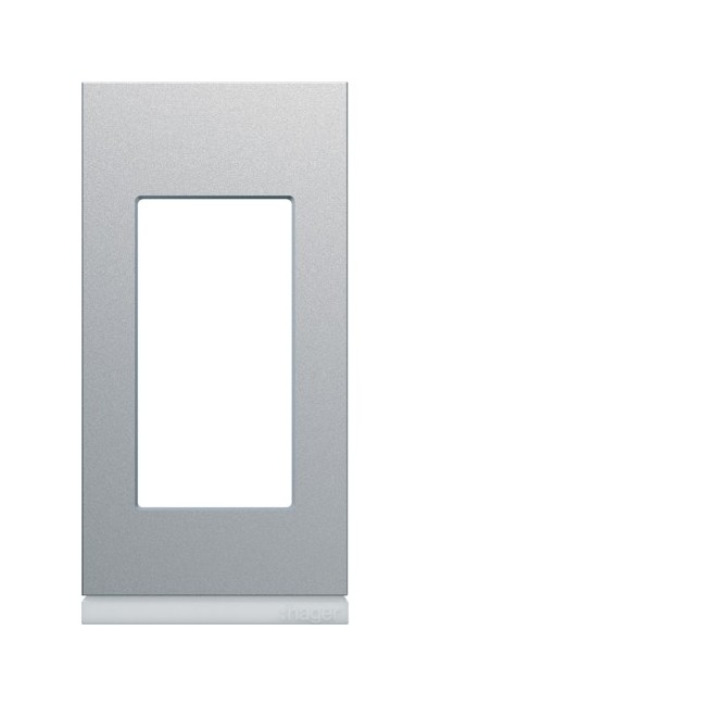 Plaque 1M titane - APPAREILLAGE MURAL GALLERY HAGER WXP0101