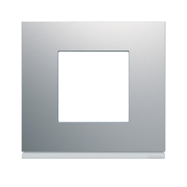 Plaque 1P titane - APPAREILLAGE MURAL GALLERY HAGER WXP0102