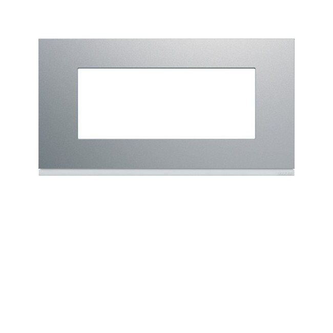 Plaque 5M E71 titane - APPAREILLAGE MURAL GALLERY HAGER WXP0105