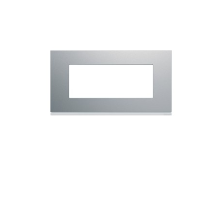 Plaque 5M E71 titane - APPAREILLAGE MURAL GALLERY HAGER WXP0105