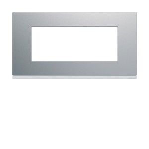 Plaque 5M E71 titane - APPAREILLAGE MURAL GALLERY HAGER WXP0105