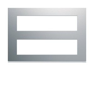 Plaque 8M+8M titane - APPAREILLAGE MURAL GALLERY HAGER WXP0196