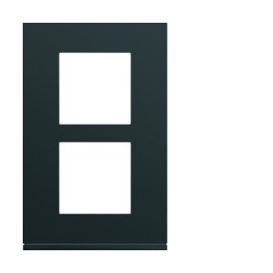 Plaque 2P V57 night - APPAREILLAGE MURAL GALLERY HAGER WXP0222