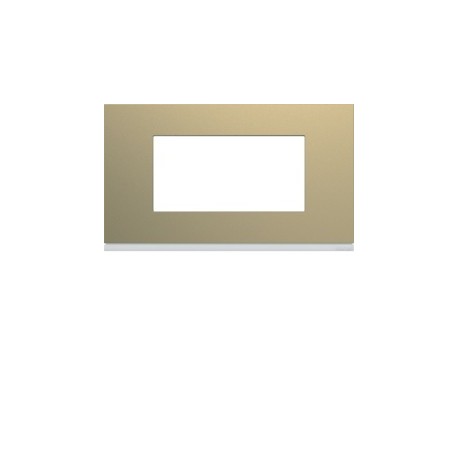 Plaque 4M E57 champagne - APPAREILLAGE MURAL GALLERY HAGER WXP0434