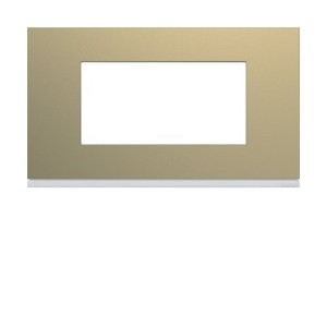 Plaque 4M E57 champagne - APPAREILLAGE MURAL GALLERY HAGER WXP0434