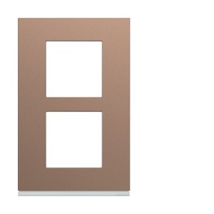 Plaque 2P V57 rosé - APPAREILLAGE MURAL GALLERY HAGER WXP0522