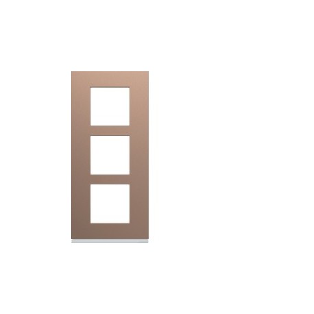 Plaque 3P V57 rosé - APPAREILLAGE MURAL GALLERY HAGER WXP0523