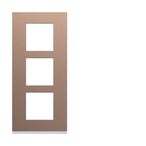 Plaque 3P V57 rosé - APPAREILLAGE MURAL GALLERY HAGER WXP0523