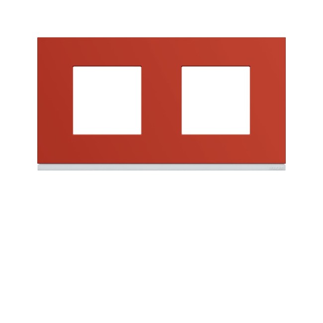 Plaque 2P H71 eglantine - APPAREILLAGE MURAL GALLERY HAGER WXP0612