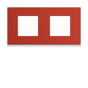 Plaque 2P H71 eglantine - APPAREILLAGE MURAL GALLERY HAGER WXP0612