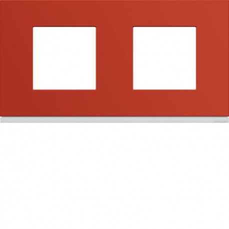 Plaque 2P H71 eglantine - APPAREILLAGE MURAL GALLERY HAGER WXP0612