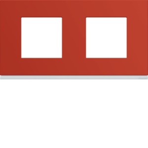 Plaque 2P H71 eglantine - APPAREILLAGE MURAL GALLERY HAGER WXP0612