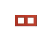 Plaque 2P H71 eglantine - APPAREILLAGE MURAL GALLERY HAGER WXP0612