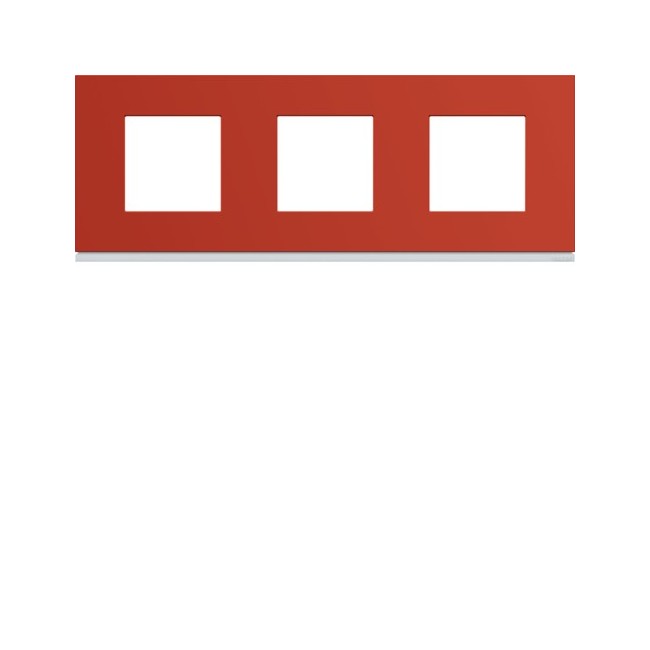 Plaque 3P H71 eglantine - APPAREILLAGE MURAL GALLERY HAGER WXP0613