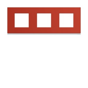 Plaque 3P H71 eglantine - APPAREILLAGE MURAL GALLERY HAGER WXP0613