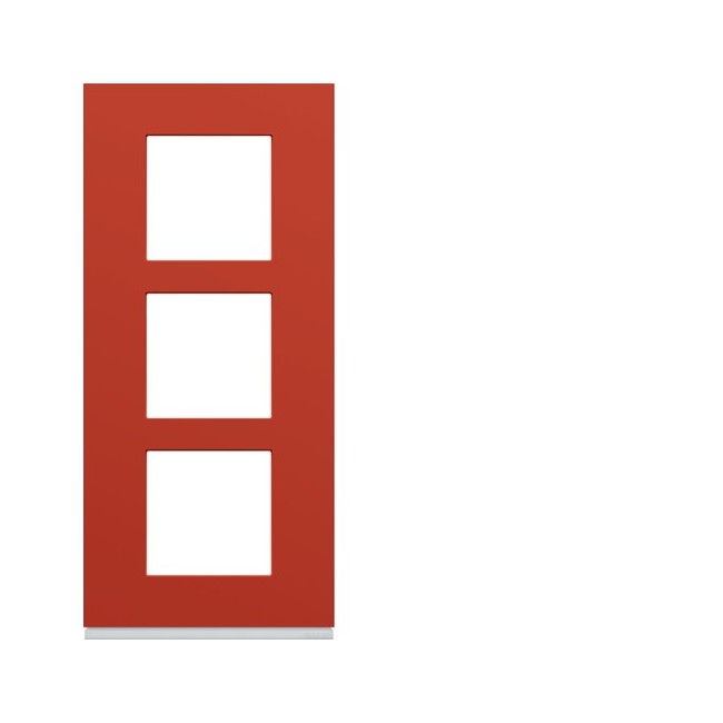 Plaque 3P V57 eglantine - APPAREILLAGE MURAL GALLERY HAGER WXP0623