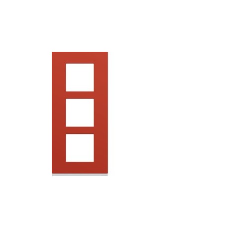 Plaque 3P V57 eglantine - APPAREILLAGE MURAL GALLERY HAGER WXP0623