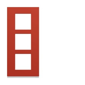 Plaque 3P V57 eglantine - APPAREILLAGE MURAL GALLERY HAGER WXP0623