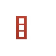 Plaque 3P V57 eglantine - APPAREILLAGE MURAL GALLERY HAGER WXP0623