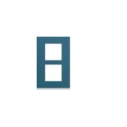 Plaque plastique2P V57 river - APPAREILLAGE MURAL GALLERY HAGER WXP0722