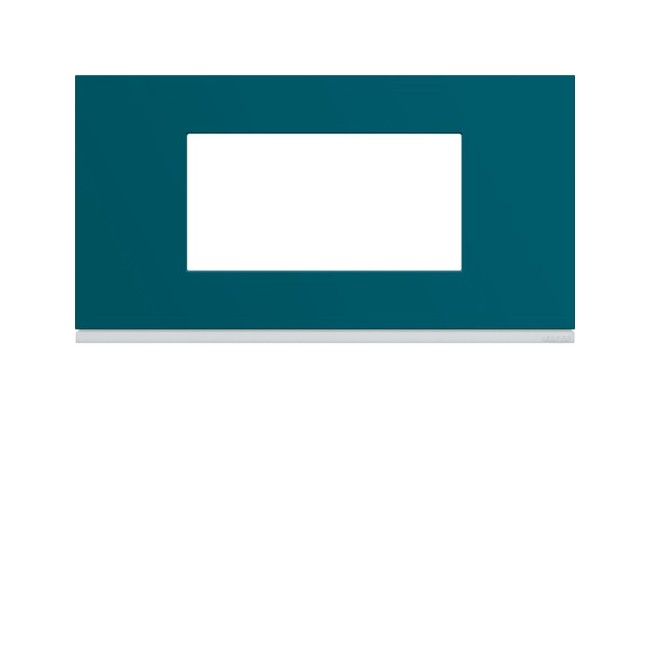 Plaque plastique 4M E71 peacoc - APPAREILLAGE MURAL GALLERY HAGER WXP0804