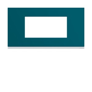 Plaque plastique 4M E71 peacoc - APPAREILLAGE MURAL GALLERY HAGER WXP0804