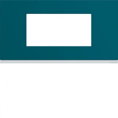 Plaque plastique 4M E71 peacoc - APPAREILLAGE MURAL GALLERY HAGER WXP0804