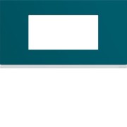 Plaque plastique 4M E71 peacoc - APPAREILLAGE MURAL GALLERY HAGER WXP0804