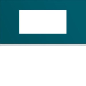 Plaque plastique 4M E71 peacoc - APPAREILLAGE MURAL GALLERY HAGER WXP0804