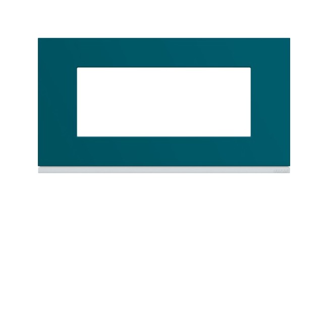 Plaque plastique 5M E71 peacoc - APPAREILLAGE MURAL GALLERY HAGER WXP0805