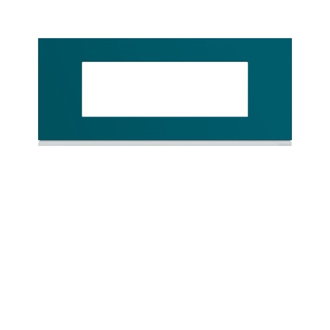 Plaque plastique 6M E57 peacoc - APPAREILLAGE MURAL GALLERY HAGER WXP0806