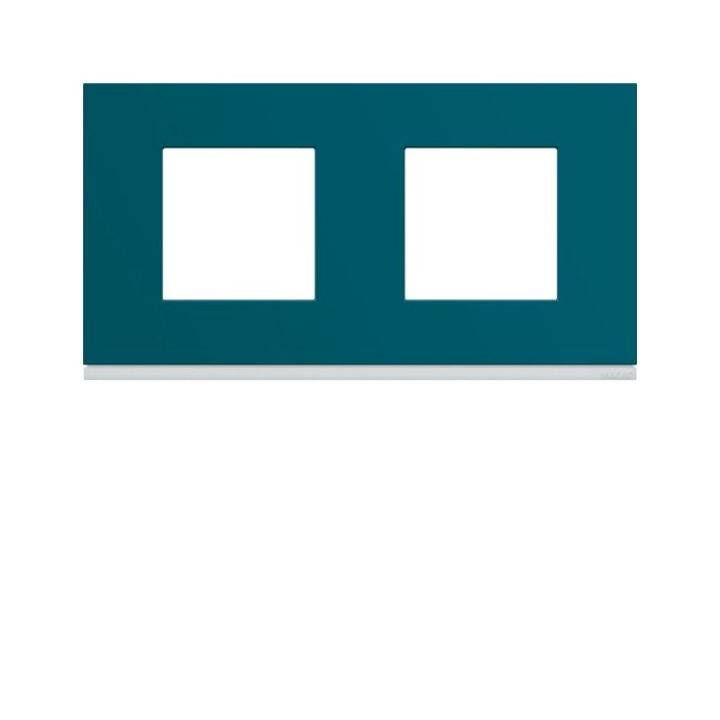 Plaque plastique 2P H71 peacoc - APPAREILLAGE MURAL GALLERY HAGER WXP0812