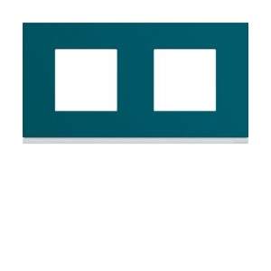 Plaque plastique 2P H71 peacoc - APPAREILLAGE MURAL GALLERY HAGER WXP0812