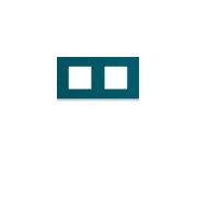 Plaque plastique 2P H71 peacoc - APPAREILLAGE MURAL GALLERY HAGER WXP0812