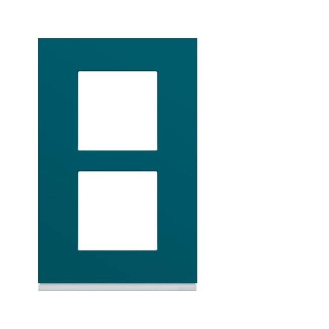 Plaque plastique 2P V57 peacoc - APPAREILLAGE MURAL GALLERY HAGER WXP0822