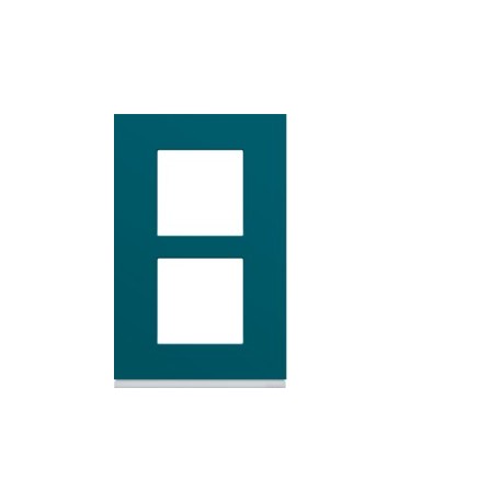 Plaque plastique 2P V57 peacoc - APPAREILLAGE MURAL GALLERY HAGER WXP0822