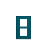 Plaque plastique 2P V57 peacoc - APPAREILLAGE MURAL GALLERY HAGER WXP0822