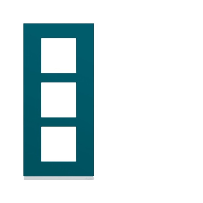 Plaque plastique 3P V57 peacoc - APPAREILLAGE MURAL GALLERY HAGER WXP0823