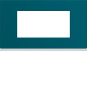 Plaque plastique 4M E57 peacoc - APPAREILLAGE MURAL GALLERY HAGER WXP0834