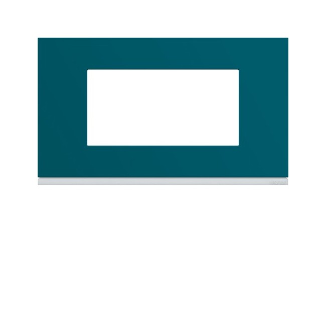 Plaque plastique 4M E57 peacoc - APPAREILLAGE MURAL GALLERY HAGER WXP0834