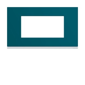 Plaque plastique 4M E57 peacoc - APPAREILLAGE MURAL GALLERY HAGER WXP0834